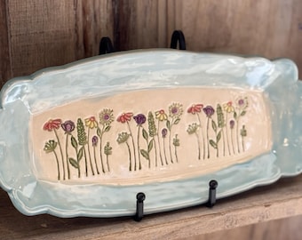 Wildflower Tray, Ceramic Tray, Flower Pottery