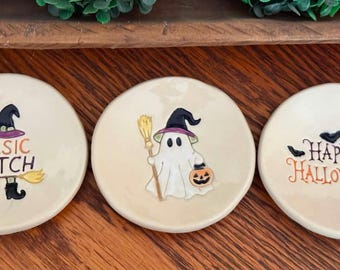 Ghosts Ring Dish, Halloween Pottery