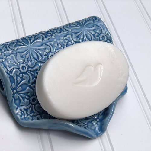Selfdraining Ceramic Soap Dish Etsy