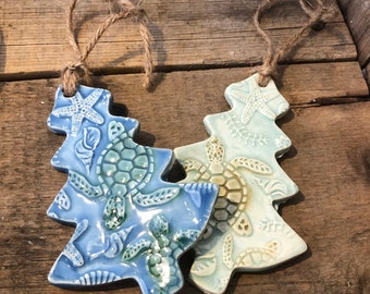 Sea Turtle Ornament, Christmas Tree Ornament, Sea Life Ornament