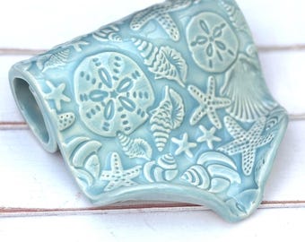 Seashell Self-Draining Soap Dish: Handmade Ceramic Pottery
