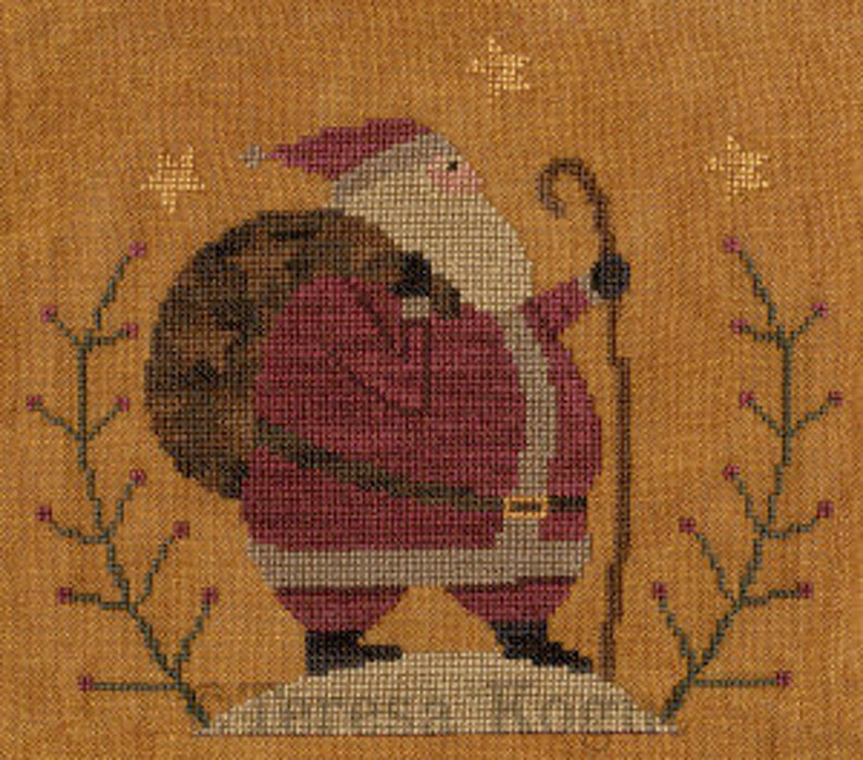 Teresa Kogut Santa's Hike cross stitch pattern | Etsy