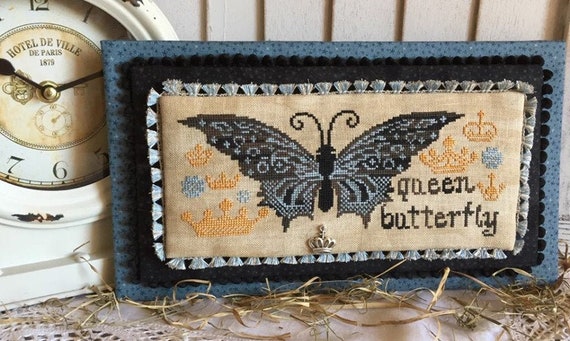 Rovaris Queen Butterfly Cross Stitch Pattern With Etsy