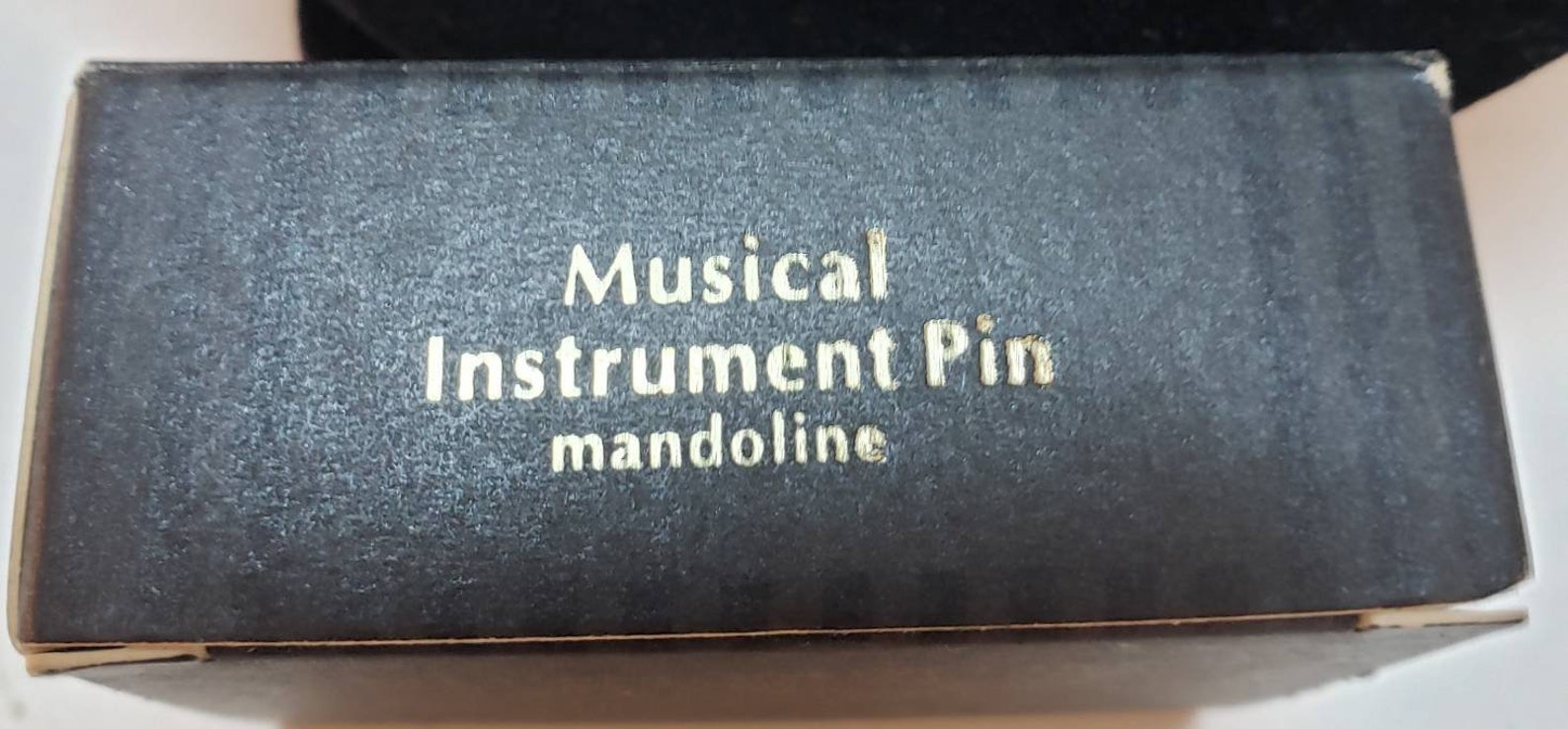 Avon Musical Instrument Pin Mandolin/vintage 1990s Avon Lucite Goldtone ...
