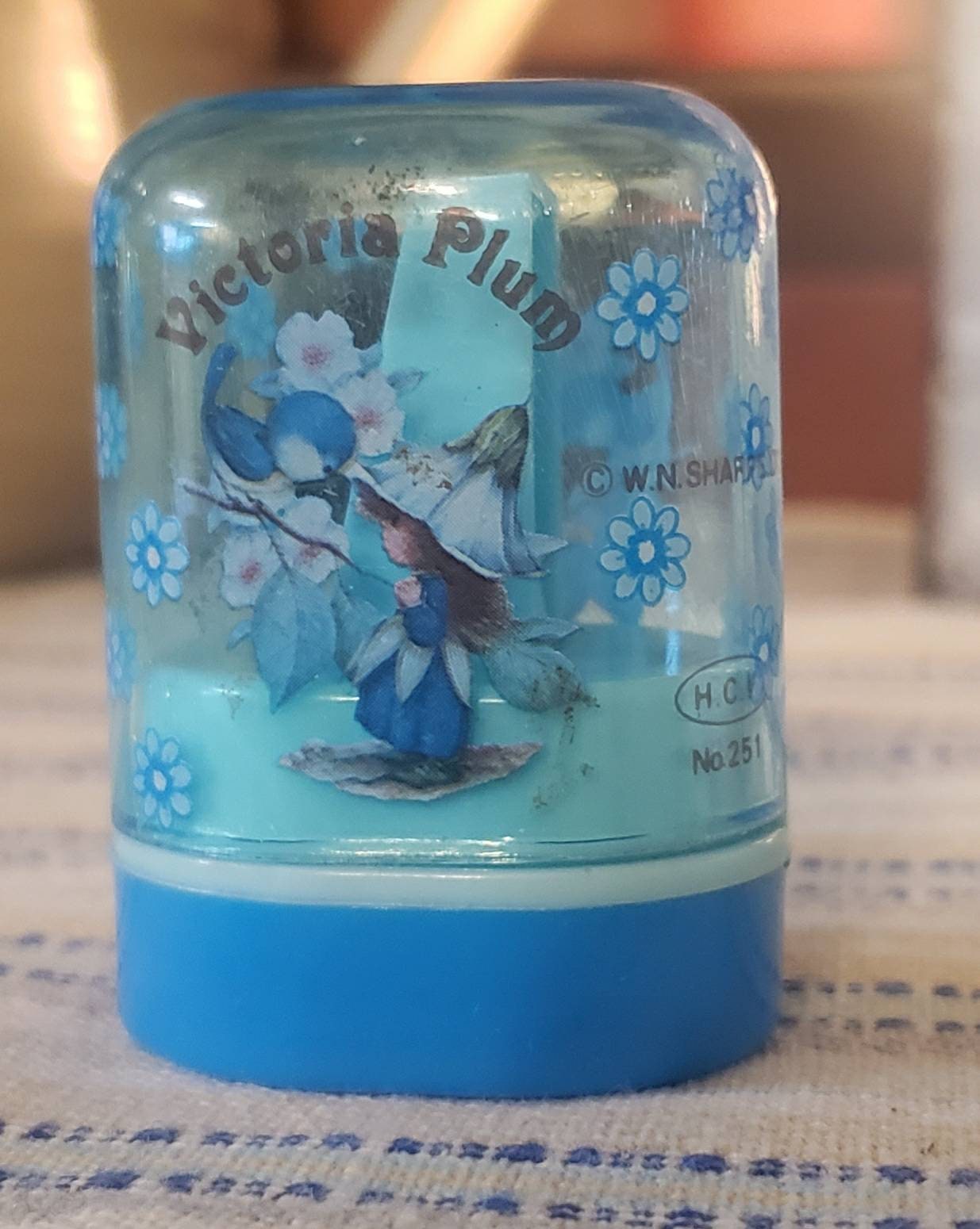 Victoria Plum Fairy Pencil Sharpener/Vintage 1980s Victoria Plum Stationary Accessory Pencil Sharpener/Childs Stationary/RARE Collectible