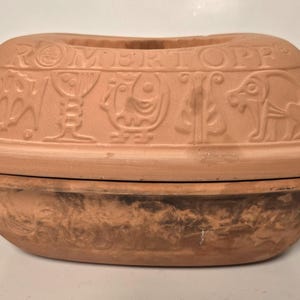 Romertopf Clay Terra Cotta Baker 111 Roaster/Vintage 1990s West Germany Clay Cookware/Nostalgic Gift/Collectible