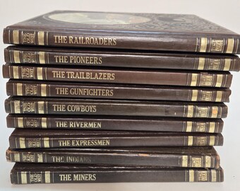 The Old West Book Lot of 9/Vintage 1977 Time Life Books/Western Decor/Collectible Book/Nostalgic Gift/Fathers Day Gift