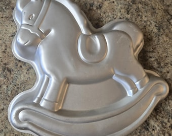Wilton Cake Pan Rocking Horse/Vintage 1984 Wilton Cake Pan/Nostalgic Cake/Spring Baby Shower/Kitchen/Baking Supply