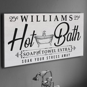 Bathroom Wall Decor | Rustic Bath Tub Bathroom Wall Art Sign | Relax Soak Unwind Restroom Sign | Bathroom Wall Decor | Bathroom Gift Ideas