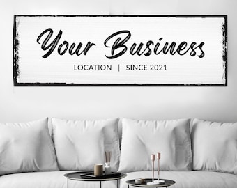 Custom Business Sign | Office Wall Art Living Room Décor | Personalized Office Wall Sign | Business Wall Art Home Decor | Established Sign