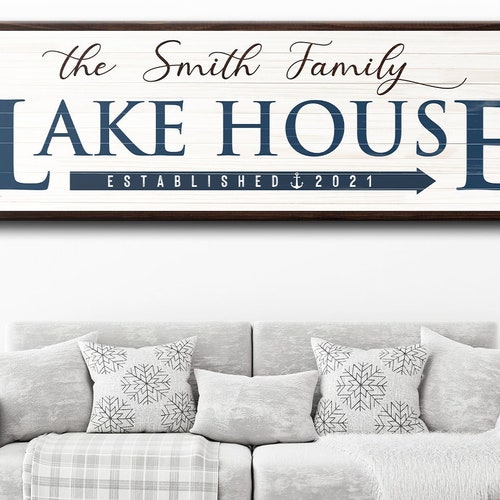 Personalized Lake House Sign Gifts Decor Lake House Custom Etsy