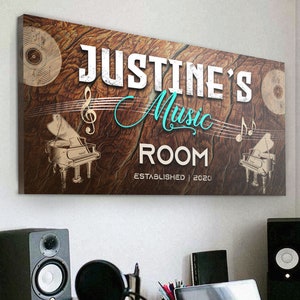 Music Room Sign | Music Teacher Sign | Music Lover Gift | Recording Studio Wall Art | Music Studio Decor | Personalized Gift Music Wall Art