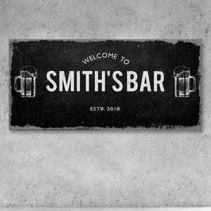 Beer Mug Custom Bar Sign | Personalized Bar Sign | Rustic Bar Wall Art Beer Decor | Beer Related Gifts Wall Decor | Home Bar Art