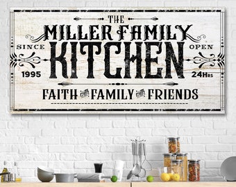 Kitchen Sign Custom | Kitchen Wall Art | Kitchen Family Sign | Farmhouse Kitchen Sign | Personalized Kitchen Décor | Large Kitchen Sign