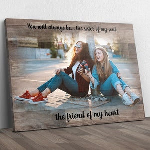 Best Friend Gift, Best Friend Gift Personalized Canvas, Best Friend Picture Frame Sign, Best Friend Birthday Gift