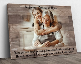 Memorial Gift For Loss Of Mother, Sympathy Gift Loss Of Mother Canvas Sign, Bereavement Gift Portrait 24 Hour Proof | Unlimited Revisions