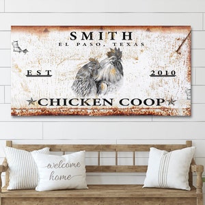 Chicken Coop Decor Wall Art | Chicken Decor Farm Sign | Homestead Sign Farm Wall Decor | Chicken Lover Gift Ranch Sign | Ranch Wall Decor