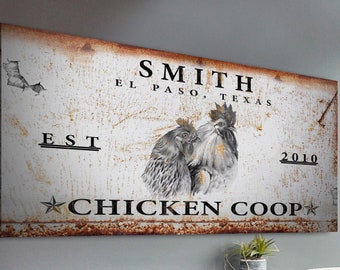 Chicken Coop Signs | Chicken Decor Farm Sign | Ranch Sign Farm Wall Decor | Hen House Sign | Homestead Sign | Personalized Ranch Wall Decor