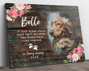 Personalized Pet Memorial Printed, Dog Loss Gift, Dog Memorial Frame, Pet Loss Gift Dog, Pet Memorial