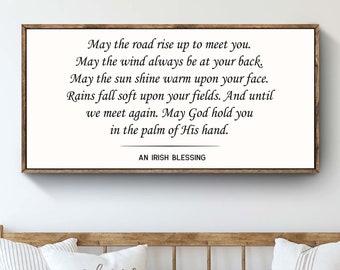 Irish Blessing Sign | Irish Sayings Canvas Decor | Irish Blessing Wall Art | Housewarming Gift | Irish Home Blessing | St Patricks Day Decor
