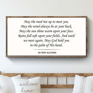 Irish Blessing Sign | Irish Sayings Canvas Decor | Irish Blessing Wall Art | Housewarming Gift | Irish Home Blessing | St Patricks Day Decor