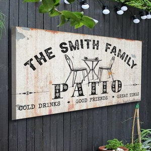 Custom Patio Sign | Outdoor Decor For Patio | Personalized Last Name Sign | Family Name Sign Customized | House Sign Personalized Outdoor