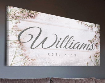 Family Name Sign For Wall | Custom Sign Wedding Anniversary Gift | Home Decor Last Name Sign | Housewarming Gift For Family Name Sign