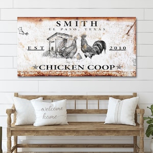 Chicken Coop Signs | Chicken Coop Decor Farm Sign | Chicken Signs Ranch Wall Decor | Chicken Decor Wall Art | Ranch Sign Farm Wall Decor