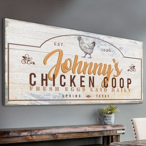 Chicken Coop Signs | Chicken Decor Farm Sign | Ranch Sign Farm Wall Decor | Hen House Sign | Homestead Sign | Personalized Ranch Wall Decor