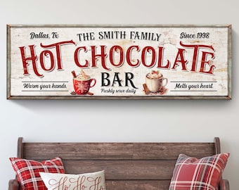 Hot Chocolate Bar Sign | Christmas Signs | Hot Cocoa Bar Sign | Pantry Sign | Personalized Christmas Decorations | Christmas Presents