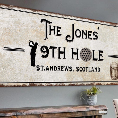 Rustic Golf Signs 19th Hole Sign Personalized Golf Sign Rustic Golf Wall - Etsy