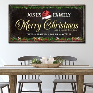 Family Name Christmas Decor | Personalized Christmas Signs | Family Gift Christmas Wall Art | Last Name Sign Christmas Wall Decor