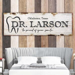 Dental Office Decor | Rustic Wall Art Dentist Name Sign | Dental Office Wall Art Dr Sign | Orthodontist Gift Office Wall Sign | Office Sign