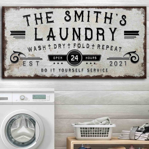 Laundry Room Sign Personalized Laundry Signs Laundry Decor - Etsy