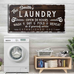 Laundry Art Home Decoration | Personalized Laundry Room Art | Laundry Sign Home Decor | Laundry Wall Art Custom | Laundry Room Decor