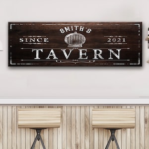 Tavern Sign | Family Bar Sign Custom Bar Wall Decor | Man Cave Tavern Decor Bar Name Sign | Personalized Bar Wall Art | Home Bar Decor