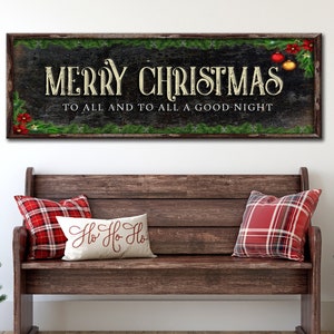 Primitive Christmas Decor | Christmas Wall Art Primitive Decor | Country Christmas Prints | Merry Christmas Sign To All a Good Night