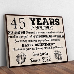 Personalized Retirement Gift Sign, Retirement Gift Party Decoration,Distrissed Retirement Gift Decor,Happy Retirement Entryway Wall Art Sign