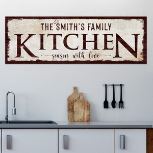 Personalized Kitchen Sign | Custom Kitchen Sign | Farmhouse Kitchen Wall Decor | Kitchen Decor Wall Art | Simple Kitchen Wall Decor