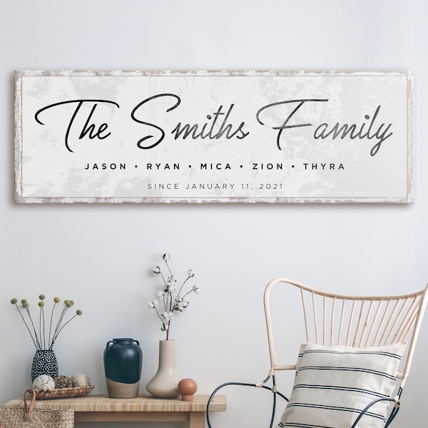 Personalized Family Name Sign | Farmhouse Family Wall Sign | Family Established Name Sign | 24 Hour Proof | Unlimited Revisions