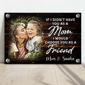 Personalized Mother&#39;s Day Gift Sign | personalized gift for mom | Custom Gift Portraits for Moms | Moms Gift Sign | Present For Mom