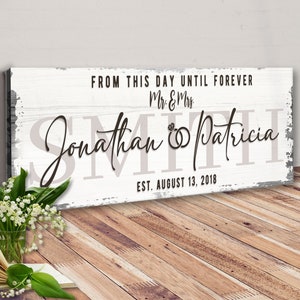 Welcome Sign For Wedding | Mr And Mrs Sign Wedding Name Sign | Wedding Gift For Couple Unique | Bridal Shower Welcome Sign | Last Name Sign