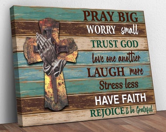 Divinity Boutique Pray Big Worry Small in Black 7 x 4.5 Wooden Decorative Tabletop Sign Divinity Boutique Pray Big Worry Small in Black 7 x 4.5 Wooden Decorative Tabletop Sign