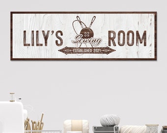 Sewing Room Sign | Personalized Sewing Wall Art Canvas Home Décor | Sewing Room Wall Signs | Sewing Room Décor | Sewing Gifts For Mom