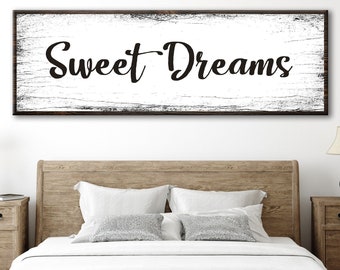 Sweet Dreams Sign | Personalized Bedroom Decor | Wood Wall Decor Master Bedroom Sign | Bedroom Wall Art Custom | Above Bed Artwork
