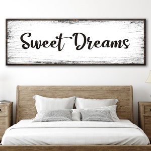 Sweet Dreams Sign | Personalized Bedroom Decor | Wood Wall Decor Master Bedroom Sign | Bedroom Wall Art Custom | Above Bed Artwork
