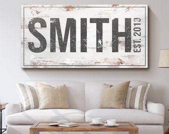 Rustic Family Name Sign | Personalized Name Sign Wall Art | Custom Family Name Sign | Family Sign Farmhouse Decor | Family Established Sign