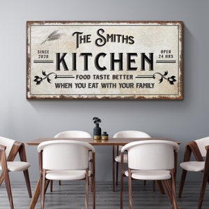 Moms Kitchen Wall Decor | Family Kitchen Sign | Farmhouse Kichen Wall Art | Custom Family Kitchen Sign | Kitchen Wall Art