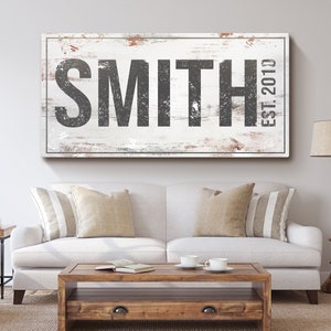 Rustic Family Name Sign | Personalized Name Sign Wall Art | Custom Family Name Sign | Family Sign Farmhouse Decor | Family Established Sign