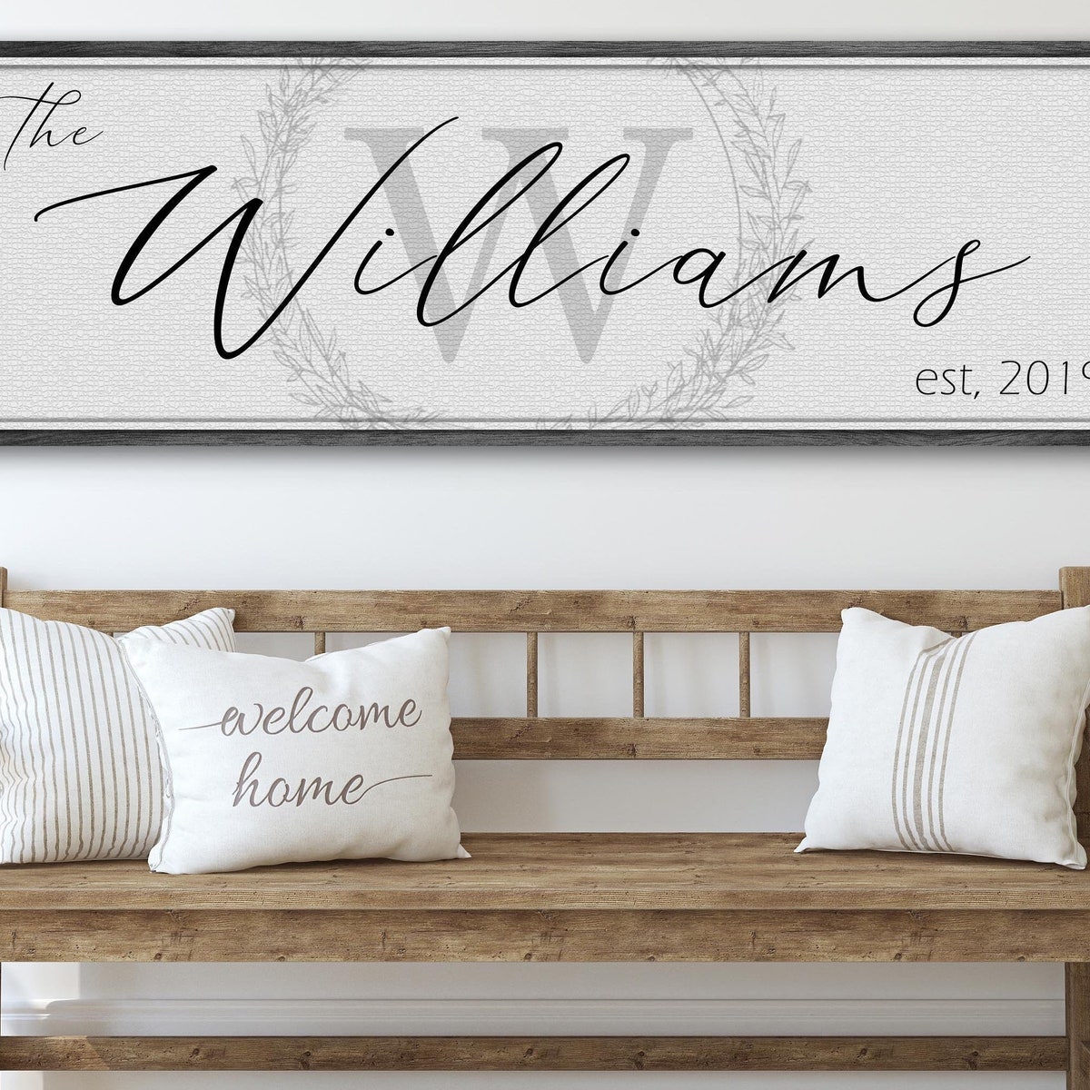 Custom Family Name Sign Personalized Name Sign Home Wall Decor Vintage Farmhouse Family Last Name Established Sign Name Sign for Wall - Etsy
